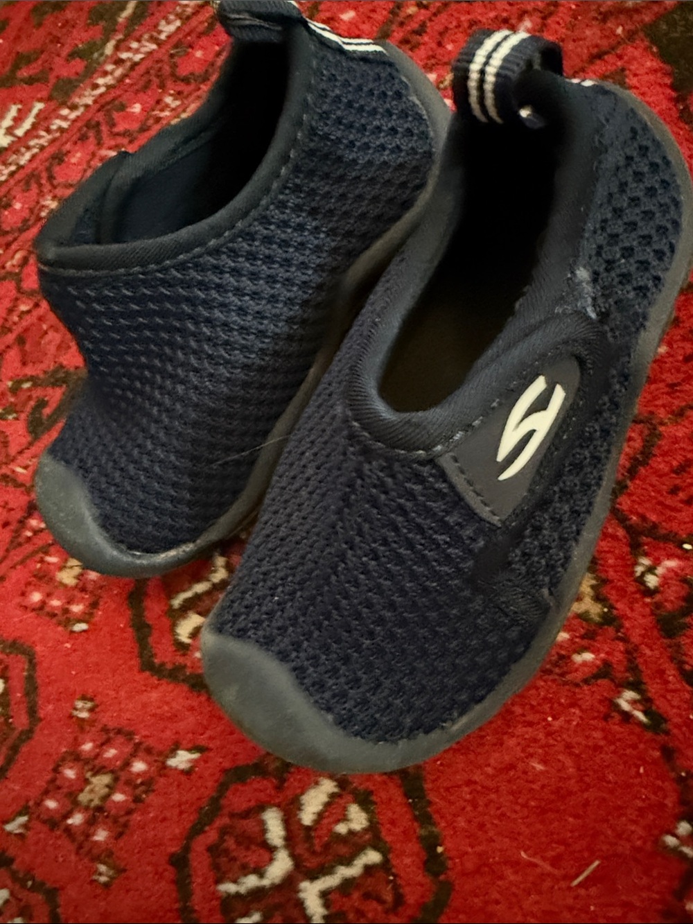 Skechers Kids Navy Slip-On Mesh Sneakers